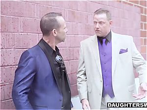 Pimp dads are checking what each other's daughter has to suggest